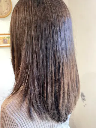 セミロング カラー 【似合わせカット 】🦋岩崎 美保🐾のヘアスタイル