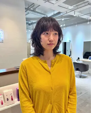 ミディアム パーマ トレンドパーマ☝️ 🌱ショート/緒方椋のヘアスタイル