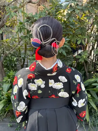 セミロング ヘアアレンジ 🎗️【ヘアセット 美眉】吉川玲🎗️のヘアスタイル