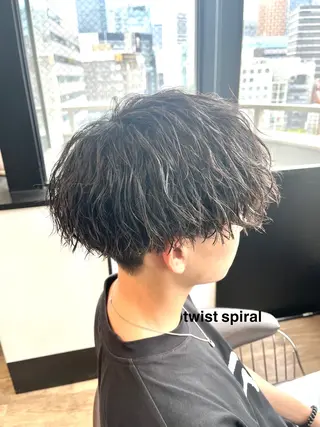 ミディアム メンズ メンズカット/パーマ 久田良和のヘアスタイル