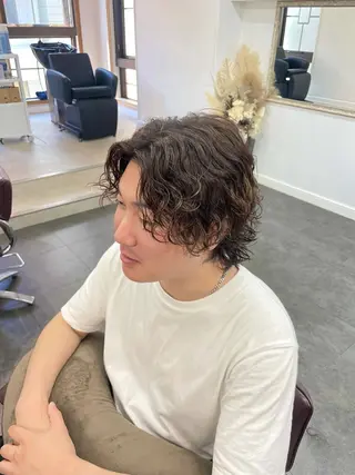 パーマ メンズ 野町好花 レイヤー/髪質改善のヘアスタイル