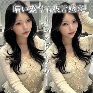 ロング 名古屋/中顔面短縮 ✨/小顔ハイレイヤーのヘアスタイル