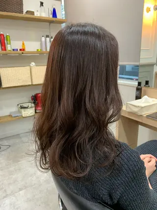 ロング カラー ヘアアレンジ 髪質改善🩵艶髪 ストレート🩵山口のヘアスタイル