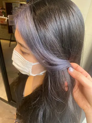 ミディアム カラー ヘアアレンジ 韓国ヘア┊︎レイヤー ┊︎haruka🌙のヘアスタイル