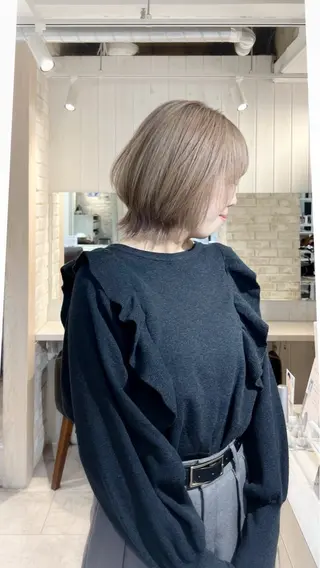 ショート カラー 渋谷　今泉ひろき 髪質改善×美髪矯正のヘアスタイル