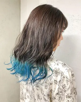 セミロング カラー ヘアアレンジ 【池袋/スパイキー ショート】ⓝⓘⓜⓤのヘアスタイル