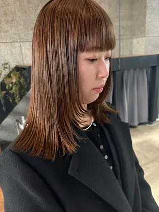 ミディアム カラー ヘアアレンジ 押切 響 のヘアスタイル
