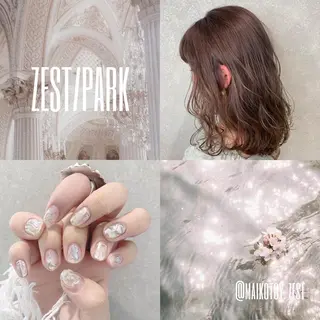 セミロング カラー ネイル 【淡色color/ nail】maikoのネイルデザイン