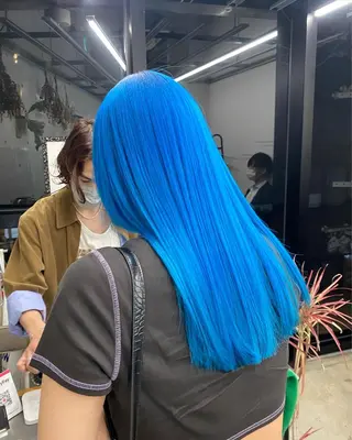 セミロング カラー レイヤーカット/ 酸性ストレート梅田のヘアスタイル