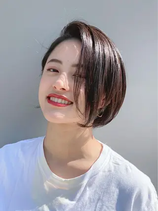 ショート カラー パーマ ヘアアレンジ 能登谷 きよのヘアスタイル