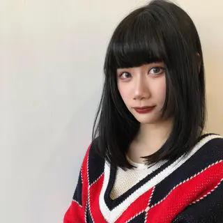 ミディアム 岐阜1番韓国ヘア/ 星羅/23°のヘアスタイル
