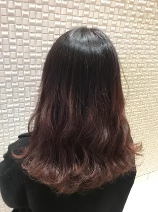 ミディアム セミロング ロング カラー scene. haraのヘアスタイル