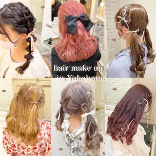 ミディアム ヘアアレンジ シールエクステ横浜 🐏☁️miminaのヘアスタイル