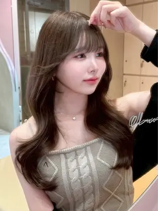 カラー 透明感カラー🌱‬‪ 結衣のヘアスタイル