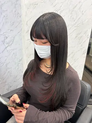 ロング カラー 韓国ヘア🎀 /♡𝓝𝓸𝓪♡のヘアスタイル