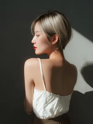 ショート カラー ブリーチお任せ🫧 tokute高円寺のヘアスタイル