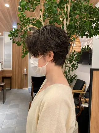 ショート カラー パーマ 🍃服部 雅哉🍃銀座◎のヘアスタイル
