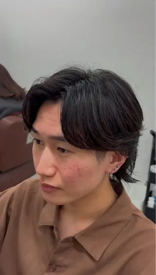 ショート カラー パーマ メンズ 中田 信太郎のヘアスタイル