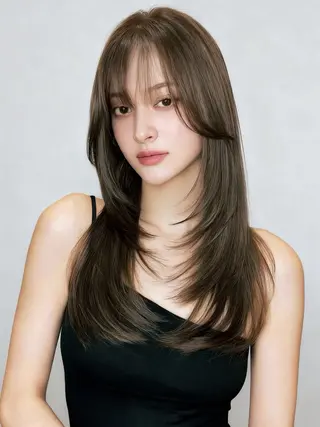 セミロング カラー ヘアアレンジ Over hair_ misakiのヘアスタイル