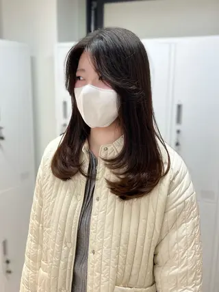 カラー ヘアアレンジ 似合わせ顔まわり カット💛森尾真由美のヘアスタイル
