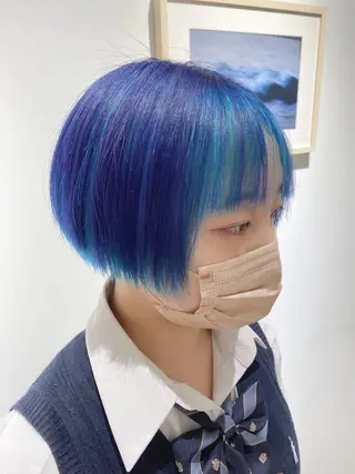 ショート カラー ハイライト⭐️上野 高広のヘアスタイル
