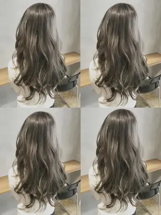 ロング カラー パーマ タカサキ ケイタのヘアスタイル