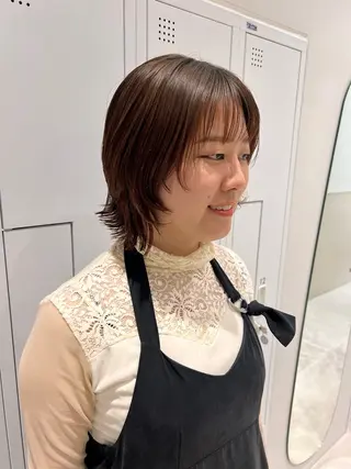 ショート カラー 💛河原町/透明感/ コテ巻き/moe💛のヘアスタイル