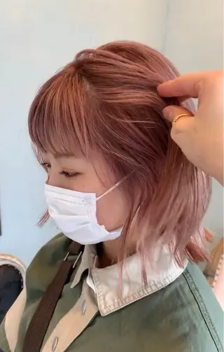 ミディアム カラー SAKINO. ベージュカラーのヘアスタイル