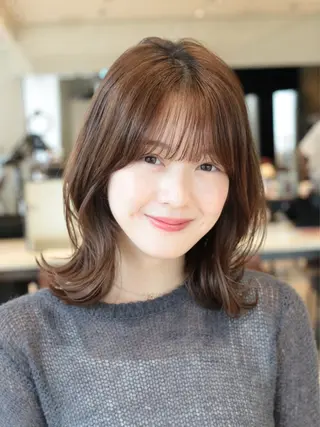 ミディアム カラー 髙木美緒🌿 レイヤー/アレンジのヘアスタイル