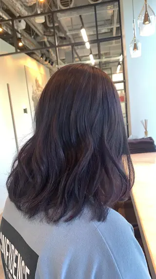 セミロング カラー 韓国レイヤー✨ yasuko銀座のヘアスタイル