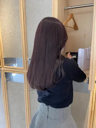 セミロング カラー ラベンダー/レイヤー スタイル🤎mamiのヘアスタイル