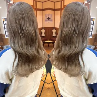 ミディアム カラー パーマ Artist 藤﨑紘成のヘアスタイル