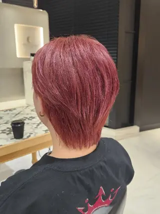 メンズ カラー RUA💜 ボブカット💜のヘアスタイル