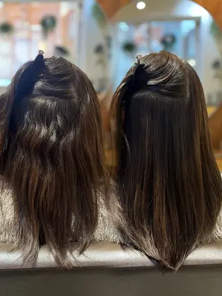 ミディアム 塩川ももこ/ 自然な縮毛矯正のヘアスタイル
