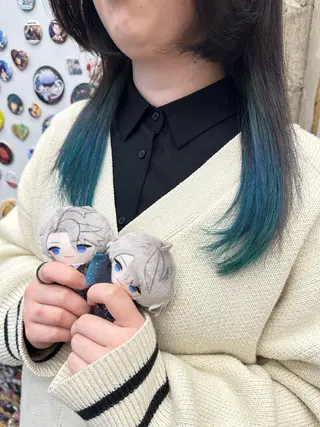 ミディアム カラー あらげ 🌈推しカラー🌈ᵕのヘアスタイル