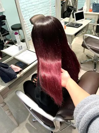ロング カラー ヘアアレンジ 🩶【推しハイトーン 】yuzu🩶のヘアスタイル