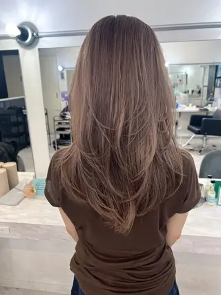 ロング カラー ✨縮毛矯正✖︎顔周り レイヤー✨ナカムラのヘアスタイル