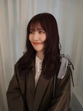 セミロング カットモデル FILMSりくのヘアスタイル