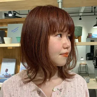 ミディアム カラー コウノス マサコのヘアスタイル