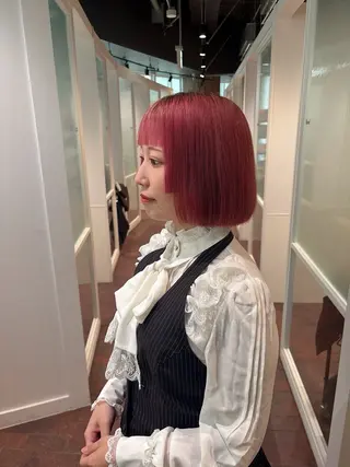 ミディアム マンツーマン 縮毛矯正/マユコのヘアスタイル