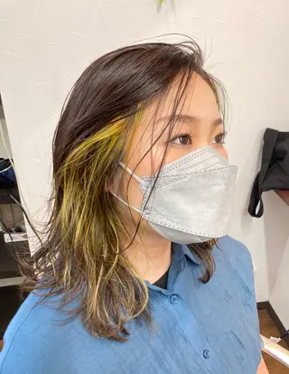 セミロング カラー ヘアと眉Otsuka Hikari💆‍♀のヘアスタイル
