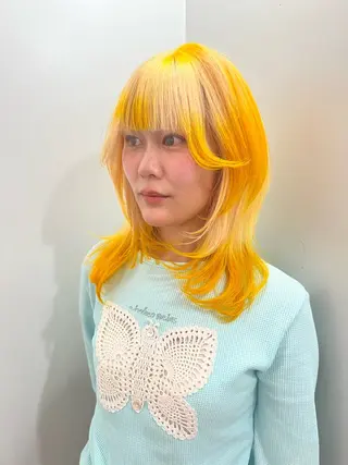 ミディアム 💥ウルフカット デザインあんな💥のヘアスタイル