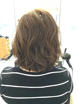 ミディアム カラー パーマ 金子 富士のヘアスタイル