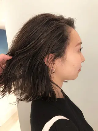 ミディアム カラー ヘアアレンジ 酸性縮毛矯正のプロ 杉山玲介のヘアスタイル