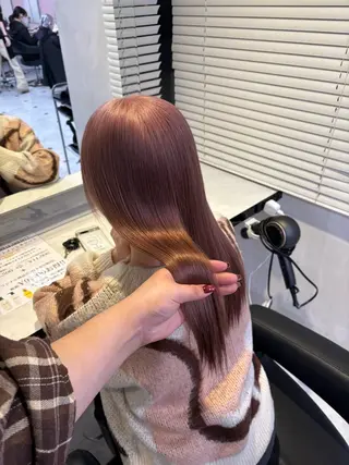 ロング カラー 透明感ベージュカラー 🪞上野🪞AIのヘアスタイル
