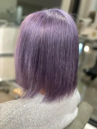 ミディアム カラー ヘアアレンジ 髪質改善×ハイトーン 中田啄也のヘアスタイル