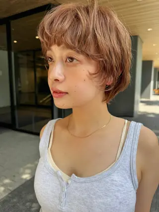 ショート カラー ayaka/暖色 /ニュアンスボブのヘアスタイル