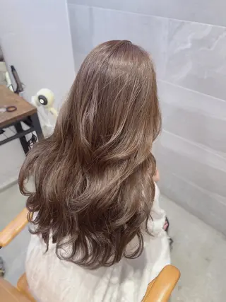 ロング のり🐼顔まわり/ 韓国/レイヤーカットのヘアスタイル