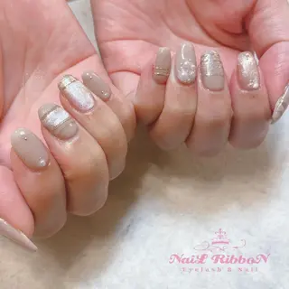 ネイル ネイルリボン 受付スタッフのネイルデザイン