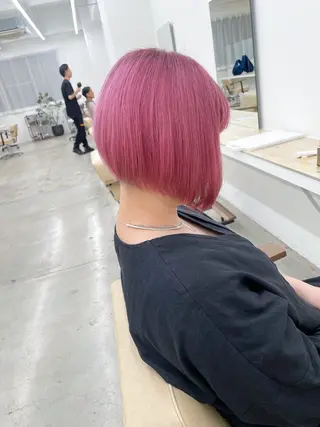 ミディアム カラー ハイトーン/レイヤー /ケアブリーチ石川治のヘアスタイル